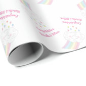 Rainbow Baby Shower Geschenkpapier (Rolleneckpunkt)