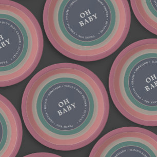 Rainbow Baby Shower Girl Pappteller