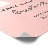 Rainbow Baby Shower Girl Pink Unterschreiben Sie d Poster (Ecke)