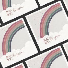 Rainbow Baby Shower Girl Serviette