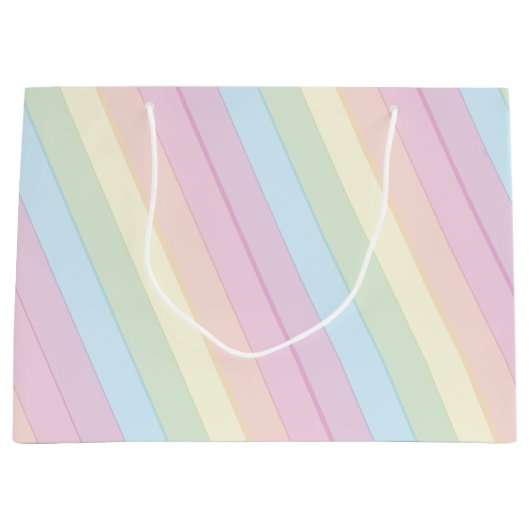 Rainbow Baby Shower Große Geschenktüte (Vorderseite)