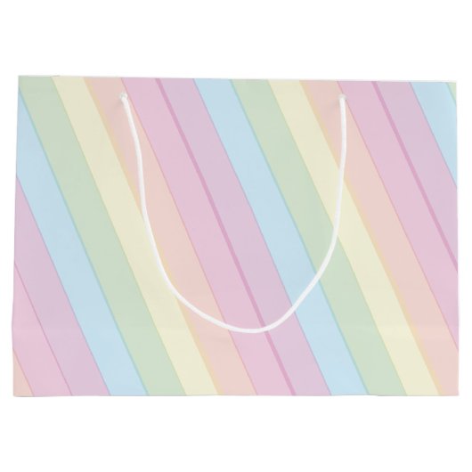 Rainbow Baby Shower Große Geschenktüte (Rückseite)
