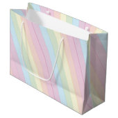 Rainbow Baby Shower Große Geschenktüte (Vorderseite Schrägansicht)