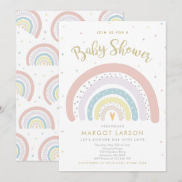 Rainbow Baby Shower Invitation Gender Neutral Einladung