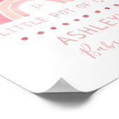 Rainbow Baby Shower Pink Pot of Gold Favorits Zeic Poster (Ecke)