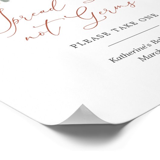 Rainbow Baby Shower Sanitizing Station Schild (Ecke)