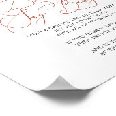 Rainbow Baby Shower Say Baby Sign Poster (Ecke)