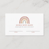 Rainbow Baby Shower schätzt wie viele Karten (Vorderseite)