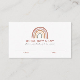 Rainbow Baby Shower schätzt wie viele Karten
