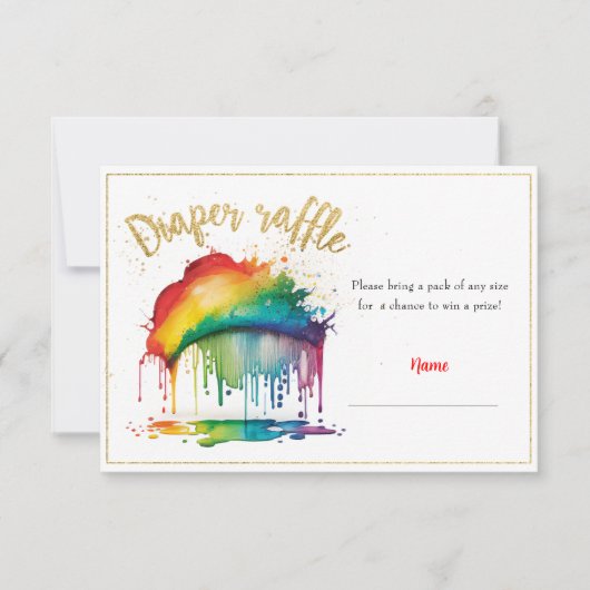 Rainbow Baby Shower Windschutzscheibe Einladung (Vorderseite)