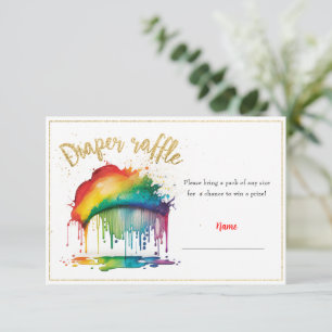 Rainbow Baby Shower Windschutzscheibe Einladung
