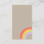Rainbow Baby Shower Windschutzscheibe Visitenkarte (Rückseite)