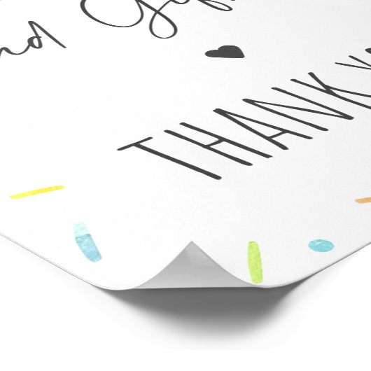 Rainbow Baby Sprinkle Bücher & Geschenke Zeichen Poster (Ecke)