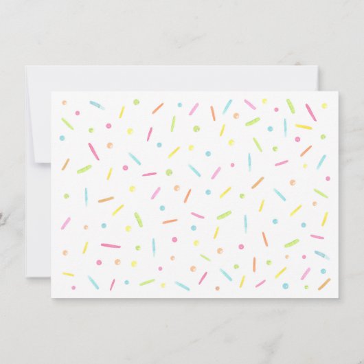 Rainbow Baby Sprinkle Confetti Neutral Dankeskarte (Rückseite)