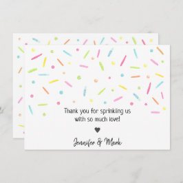 Rainbow Baby Sprinkle Confetti Neutral Dankeskarte