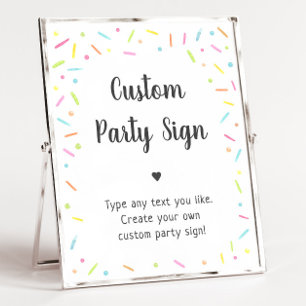 Rainbow Baby Sprinkle Editable Party Sign Poster