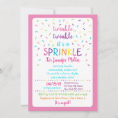 Rainbow Baby Sprinkle Einladung (Vorderseite)