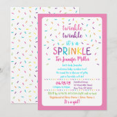 Rainbow Baby Sprinkle Einladung (Vorne/Hinten)