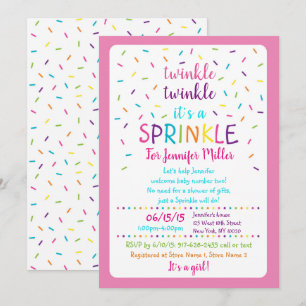 Rainbow Baby Sprinkle Einladung