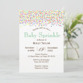 Rainbow Baby Sprinkle Einladung (Stehend Vorderseite)