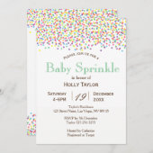 Rainbow Baby Sprinkle Einladung (Vorne/Hinten)