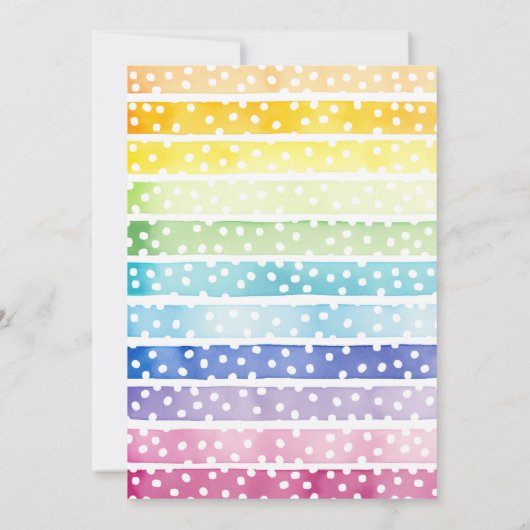 Rainbow Baby Sprinkle Einladung (Rückseite)