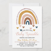 Rainbow Baby Sprinkle Gender Neutral Dusche Einladung (Vorderseite)