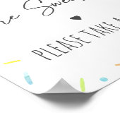 Rainbow Baby Sprinkle Leckerei Zeichen Poster (Ecke)