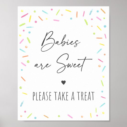 Rainbow Baby Sprinkle Leckerei Zeichen Poster (Vorne)