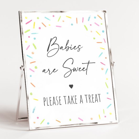 Rainbow Baby Sprinkle Leckerei Zeichen Poster