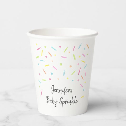 Rainbow Baby Sprinkle Pappbecher (Vorderseite)