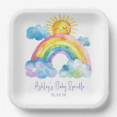 Rainbow Baby Sprinkle Pappteller (Vorderseite)