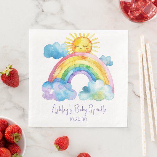 Rainbow Baby Sprinkle Serviette (Beispiel)