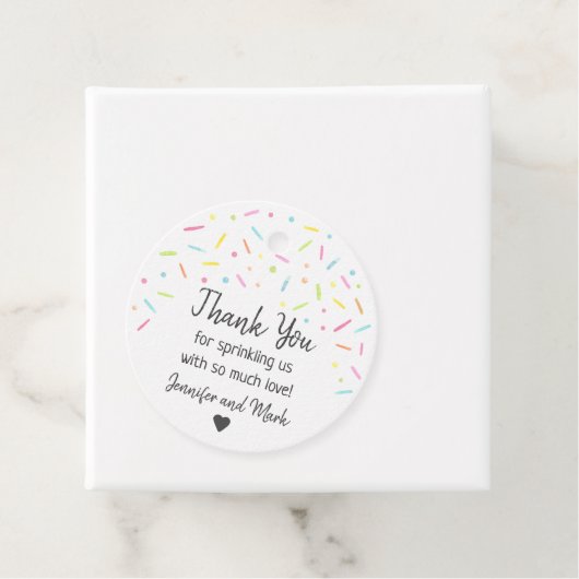Rainbow Baby Sprinkle Vielen Dank Geschenkanhänger (Beispiel)