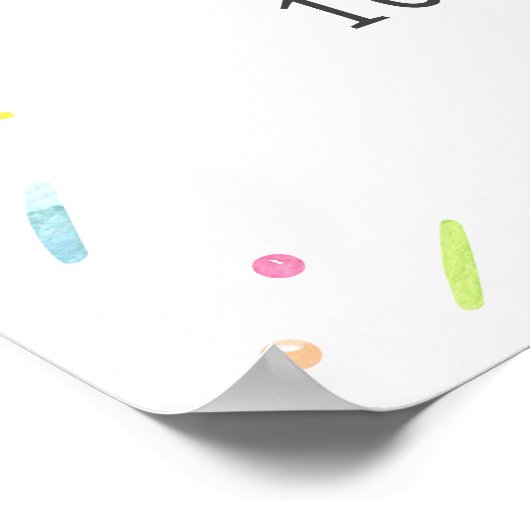 Rainbow Baby Sprinkle Willkommen Poster (Ecke)