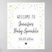 Rainbow Baby Sprinkle Willkommen Poster (Vorne)