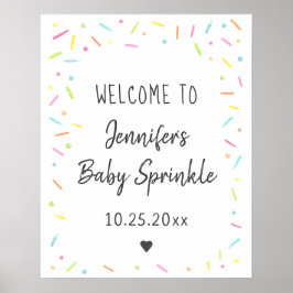 Rainbow Baby Sprinkle Willkommen Poster