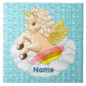 Rainbow Baby Unicorn Fliese (Vorderseite)