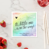 Rainbow Baby, Watercolor Babydusche Serviette (Beispiel)