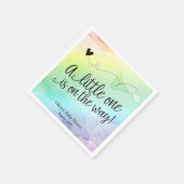 Rainbow Baby, Watercolor Babydusche Serviette (Ecke)