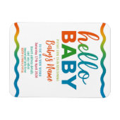 Rainbow-Babydusche personalisiert einladen Magnet (Horizontal)