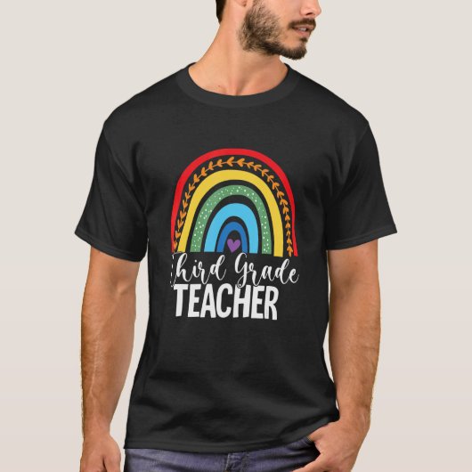 Rainbow Back to School 3rd Grade T-Shirt (Vorderseite)