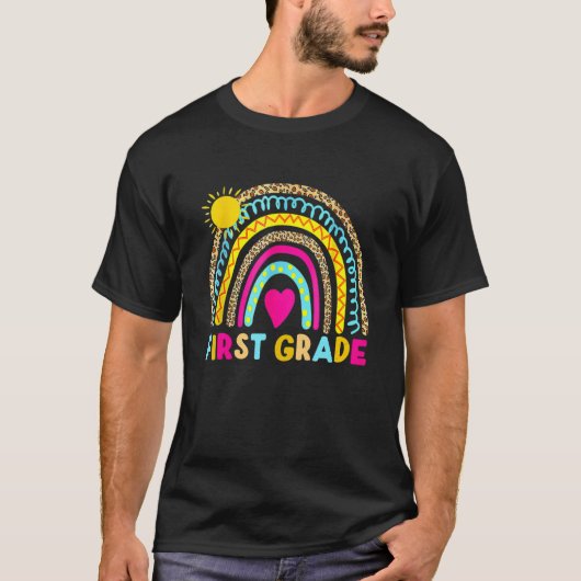Rainbow Back to School Teach T-Shirt (Vorderseite)