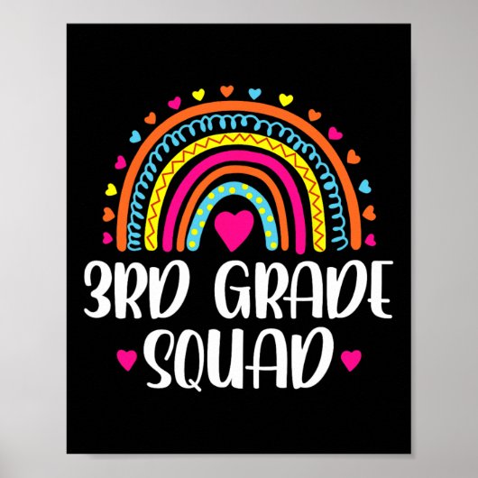 Rainbow Back to School Teacher Kid Poster (Vorne)