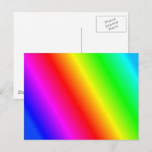 Rainbow Background Postkarte (Vorne/Hinten)