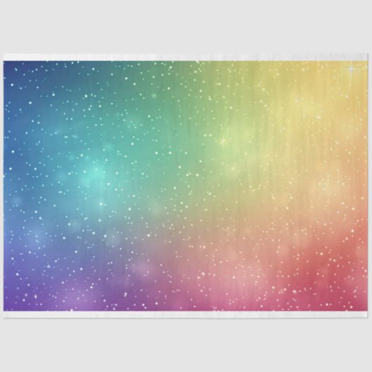 Rainbow Background with Stars Decoupage Seidenpapier (Vorderseite)