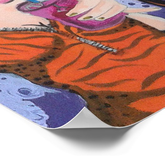 'Rainbow Bacon & Juice' Poster (Ecke)