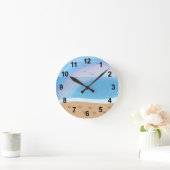 Rainbow-Bahnen für den Strand Drucke Acrylmauer Runde Wanduhr (Zuhause)