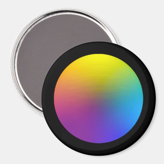 Rainbow Ball Magnet (Vorderseite/Rückseite)