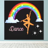 Rainbow Ballerina Dance Leinwanddruck (Insitu (Holzboden))